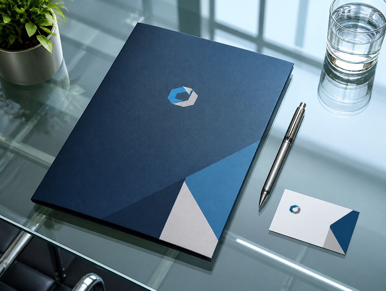 AI-generated presentation folder mockup sample