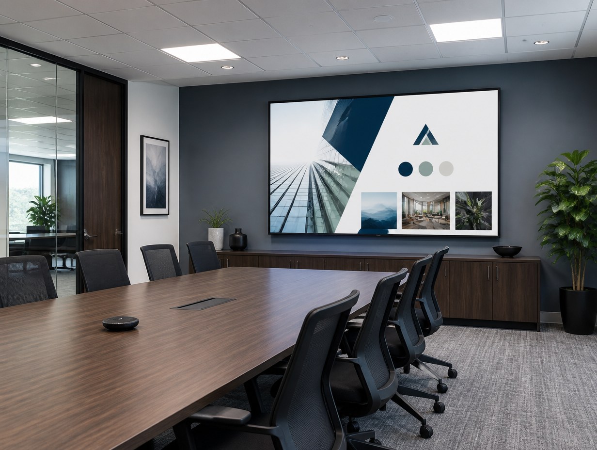 AI-generated presentation slide mockup sample