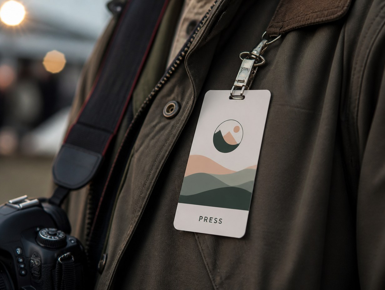 Press Badge mockup example