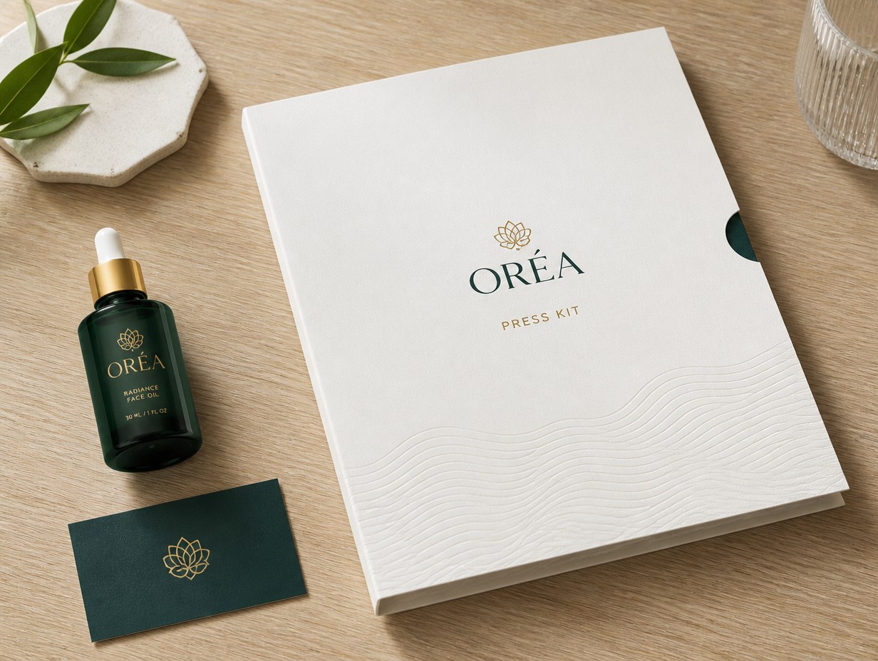 AI-generated press kit mockup sample