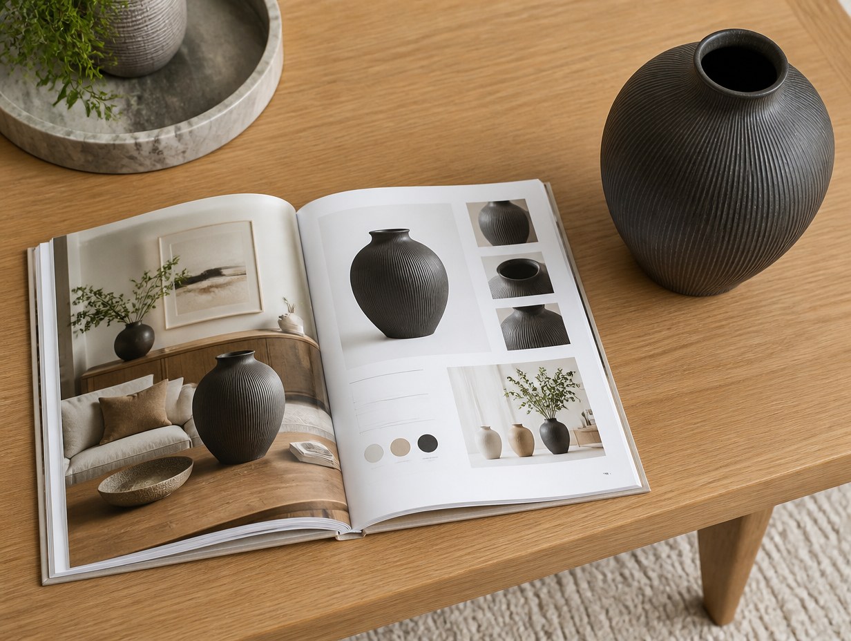 AI-generated product catalog mockup sample