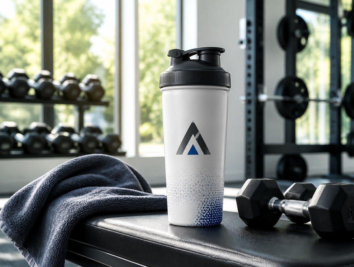 Protein Shaker Bottle mockup example