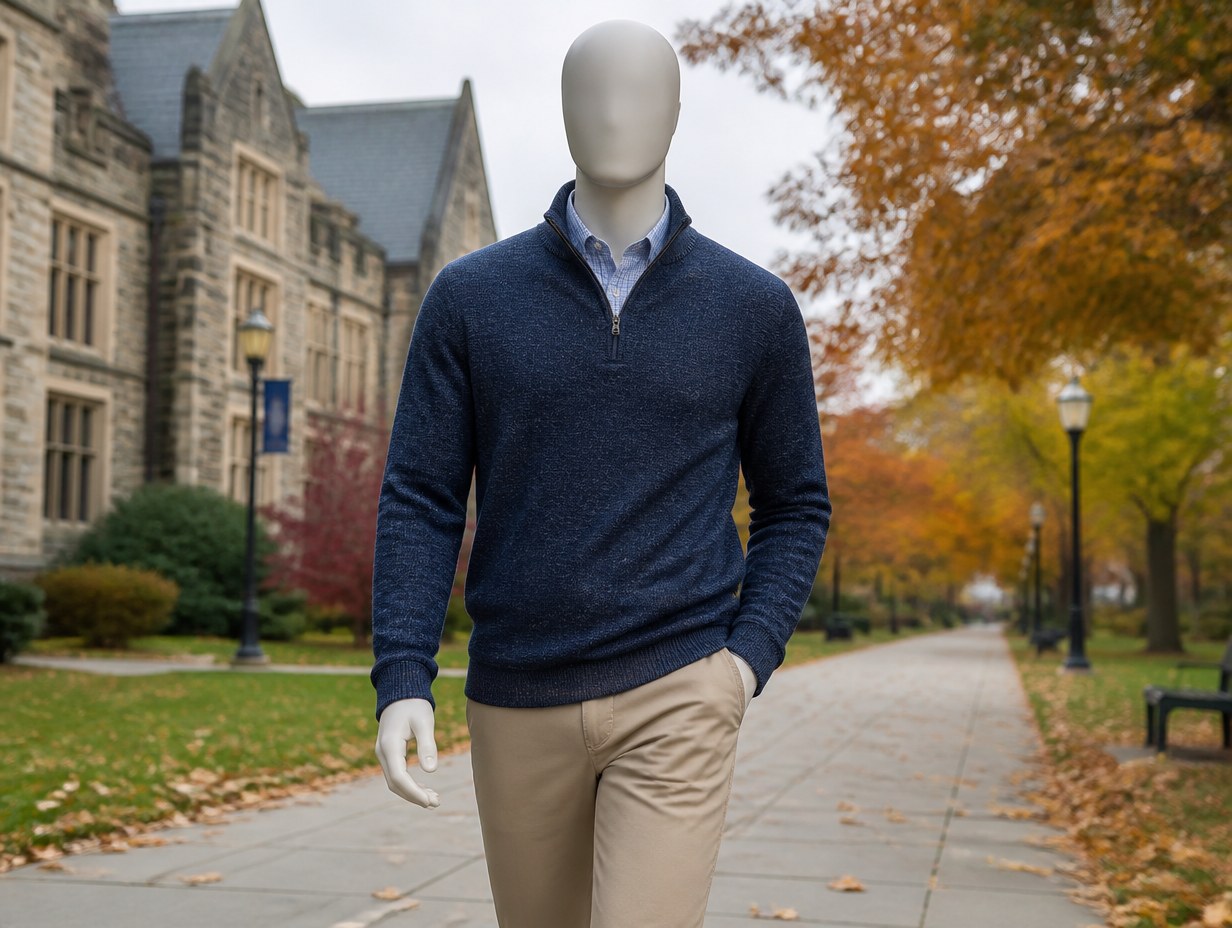 AI-generated pullover sweater mockup sample