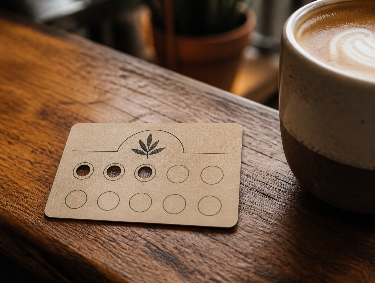 AI-generated punch card mockup sample