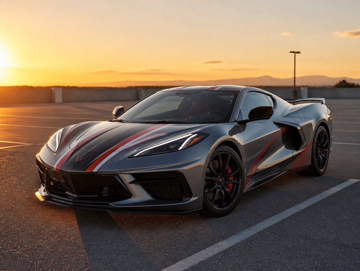 AI-generated racing stripes mockup sample