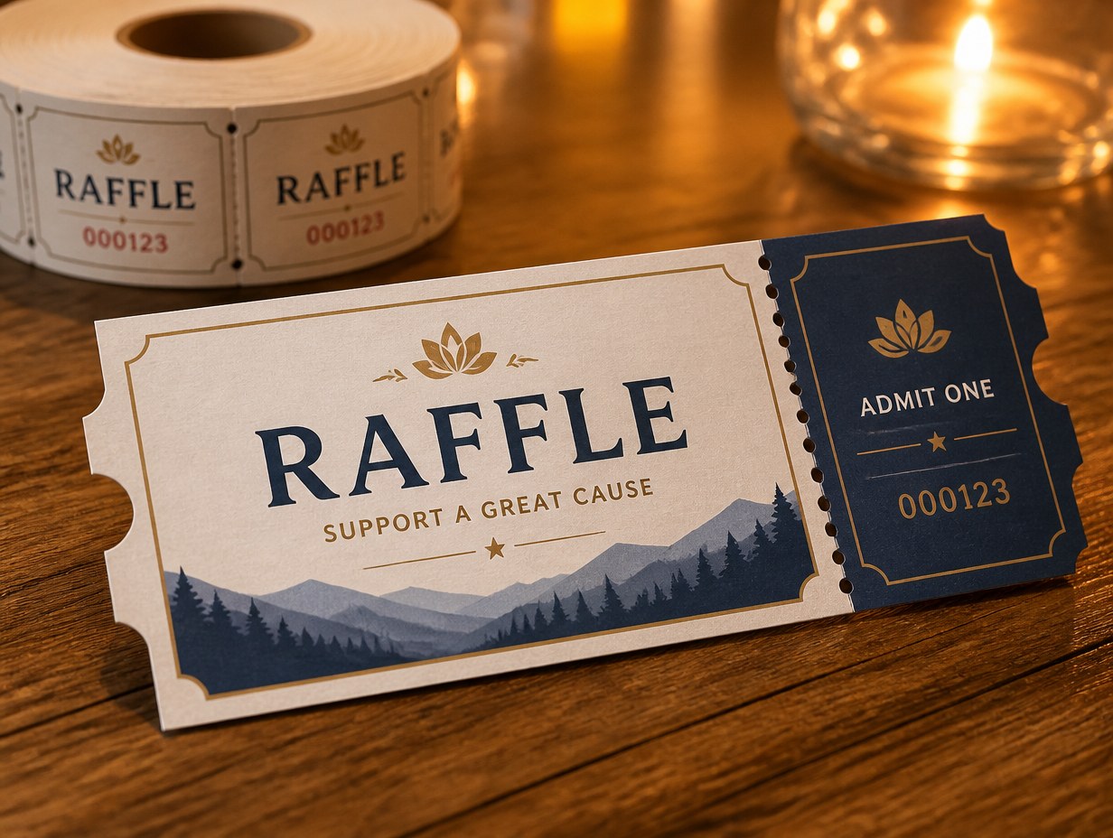 Raffle Ticket mockup example