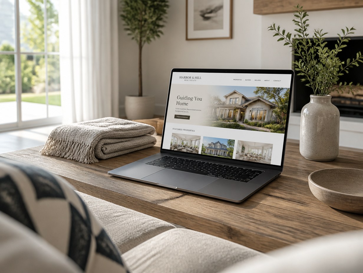 Real Estate Website mockup example