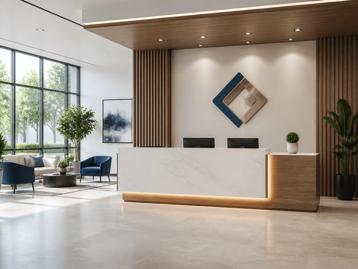 Reception Desk mockup example