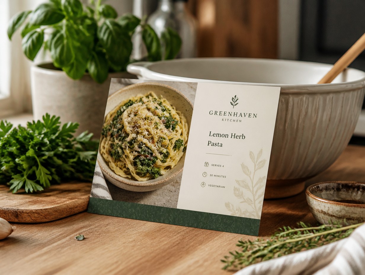 Recipe Card mockup example