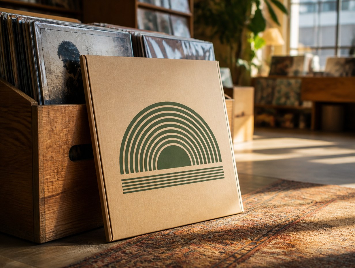 AI-generated record mailer mockup sample