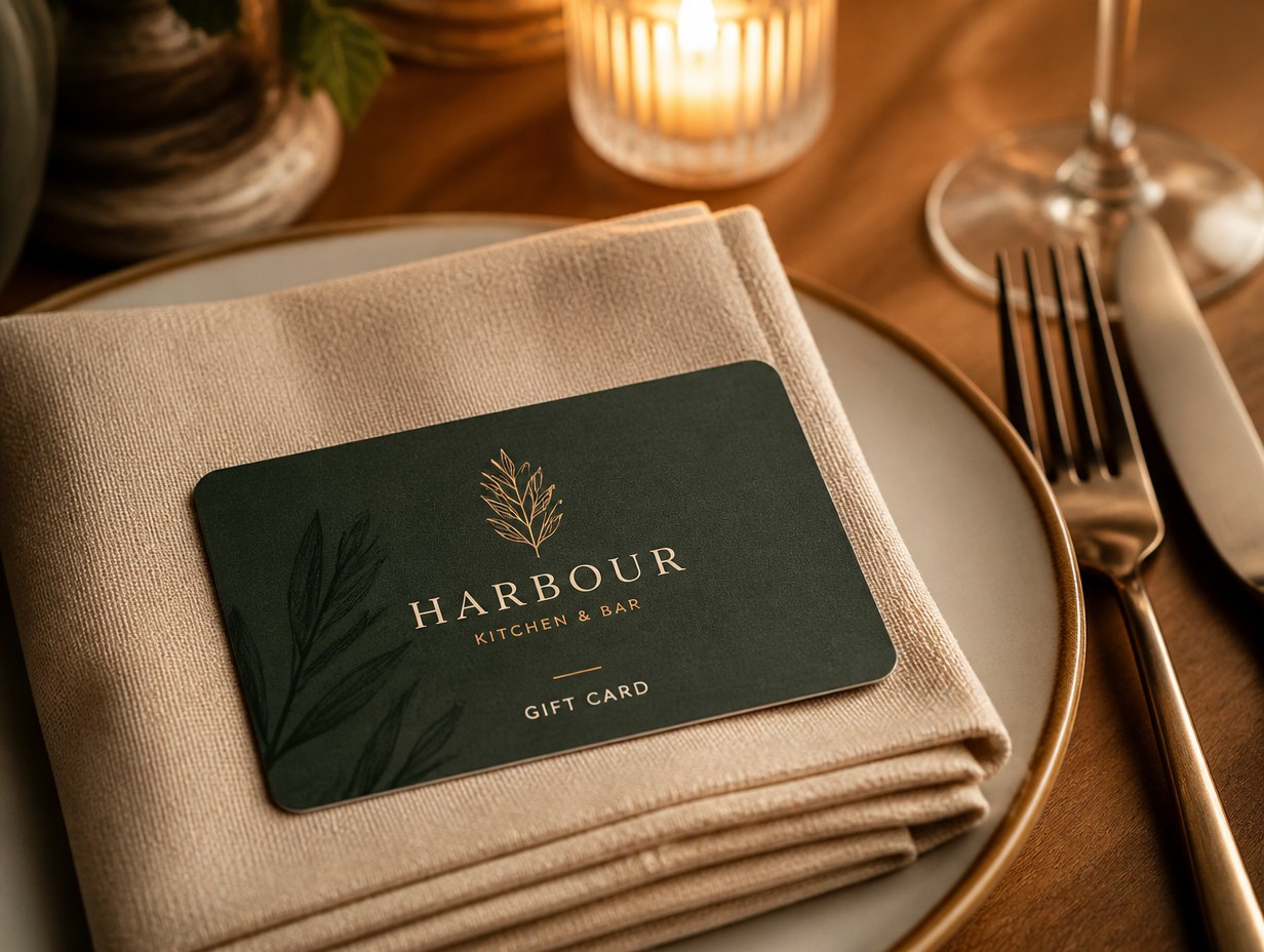 Restaurant Gift Card mockup example