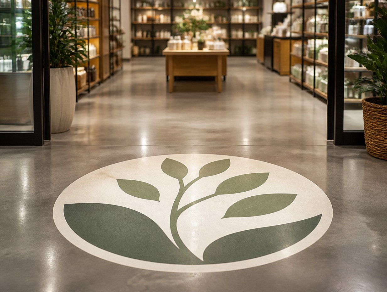 Retail Floor Decal mockup example