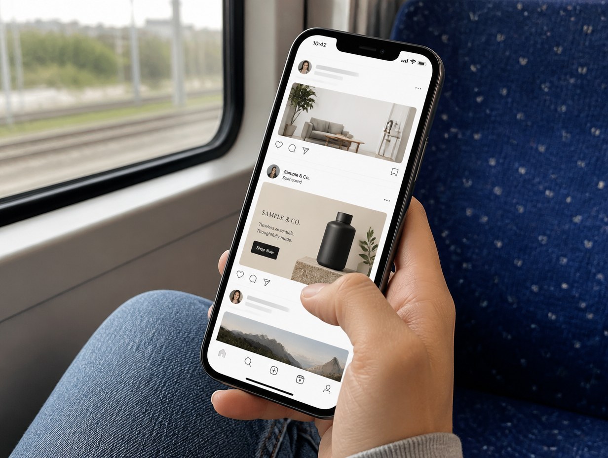 AI-generated retargeting ad mockup sample