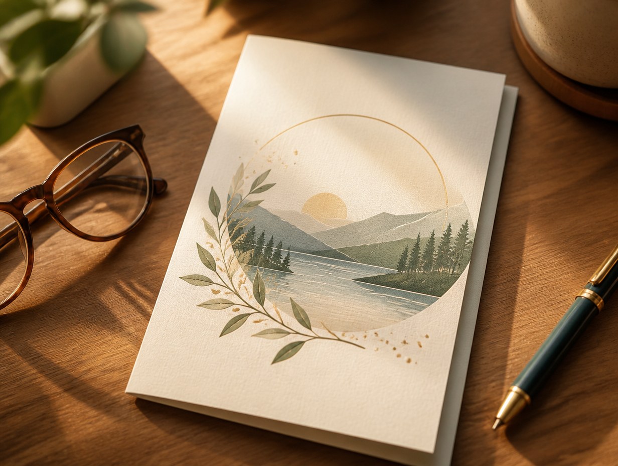 AI-generated retirement card mockup sample