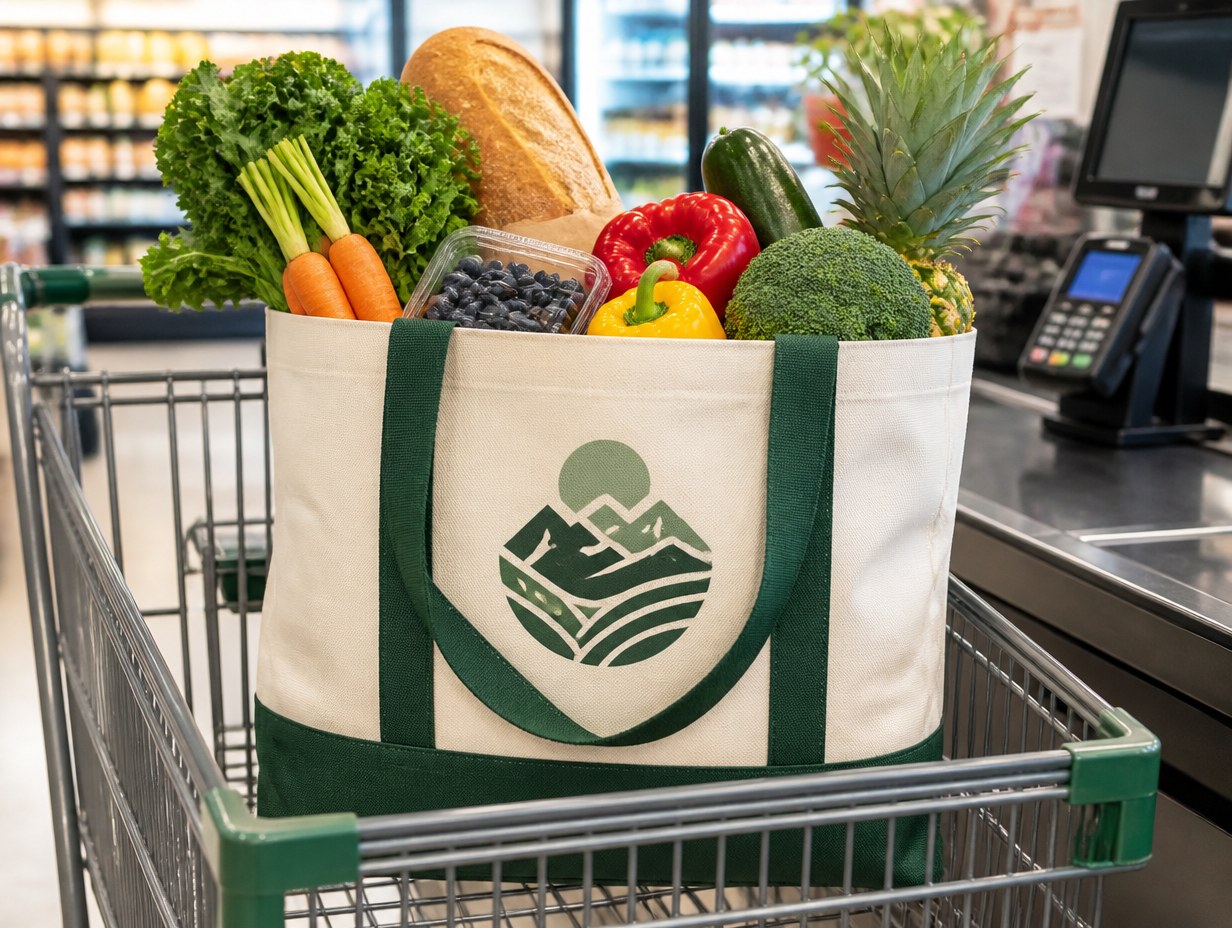 Reusable Grocery Bag mockup example