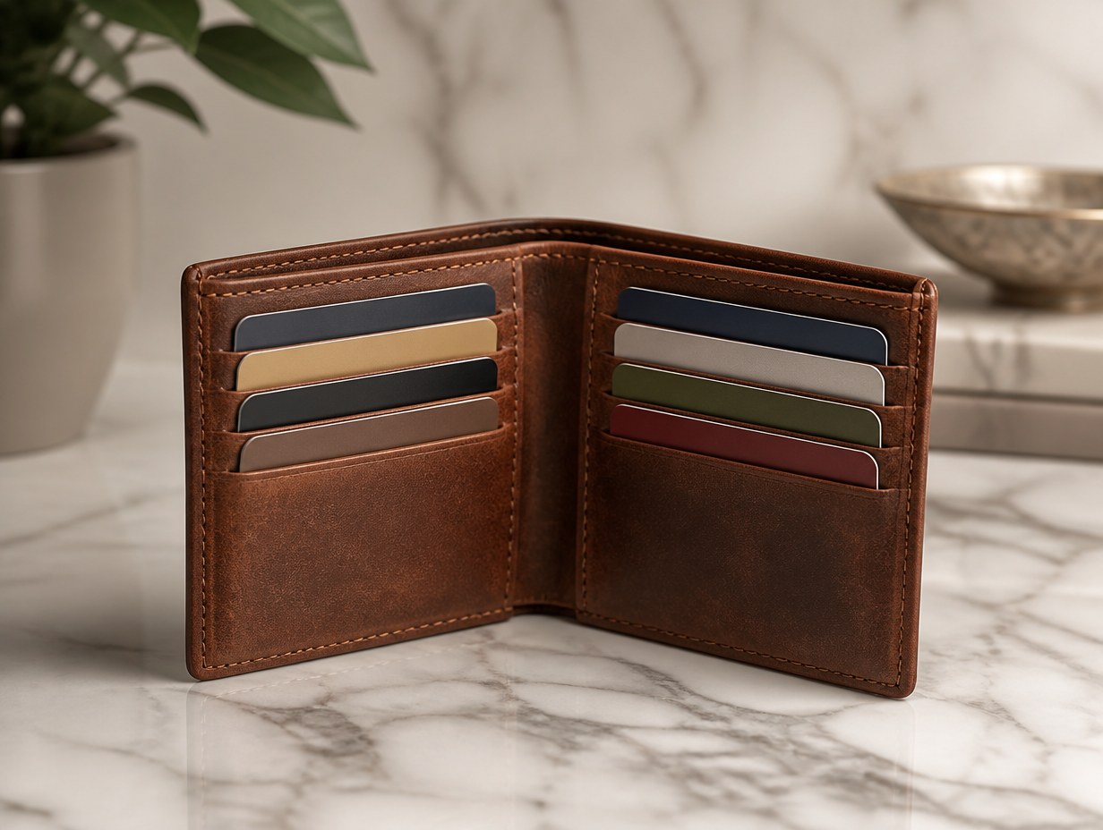 AI-generated rfid wallet mockup sample