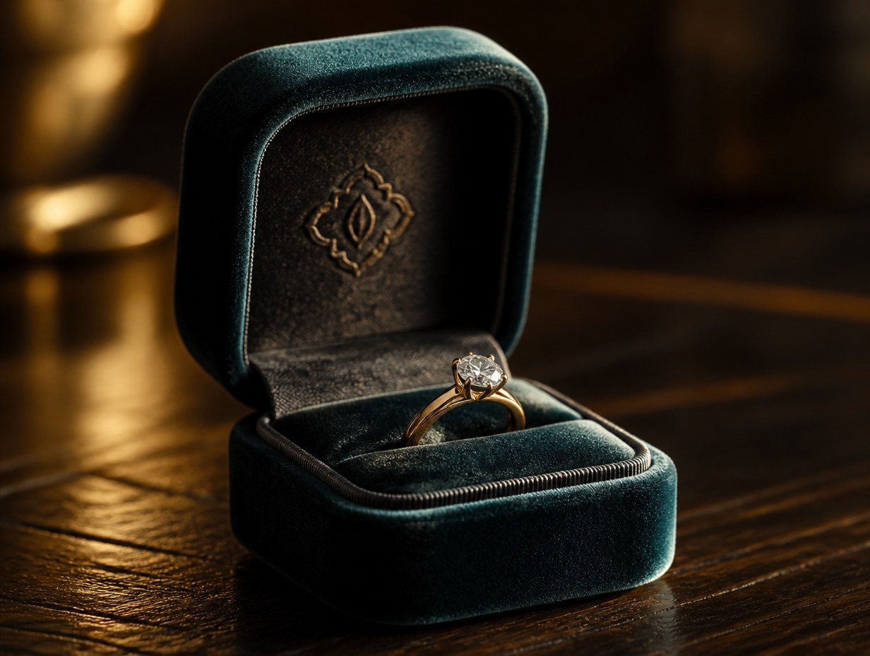 AI-generated ring box mockup sample