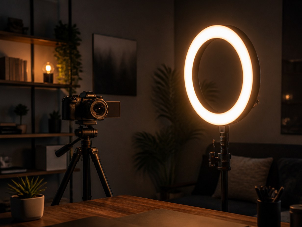 AI-generated ring light mockup sample