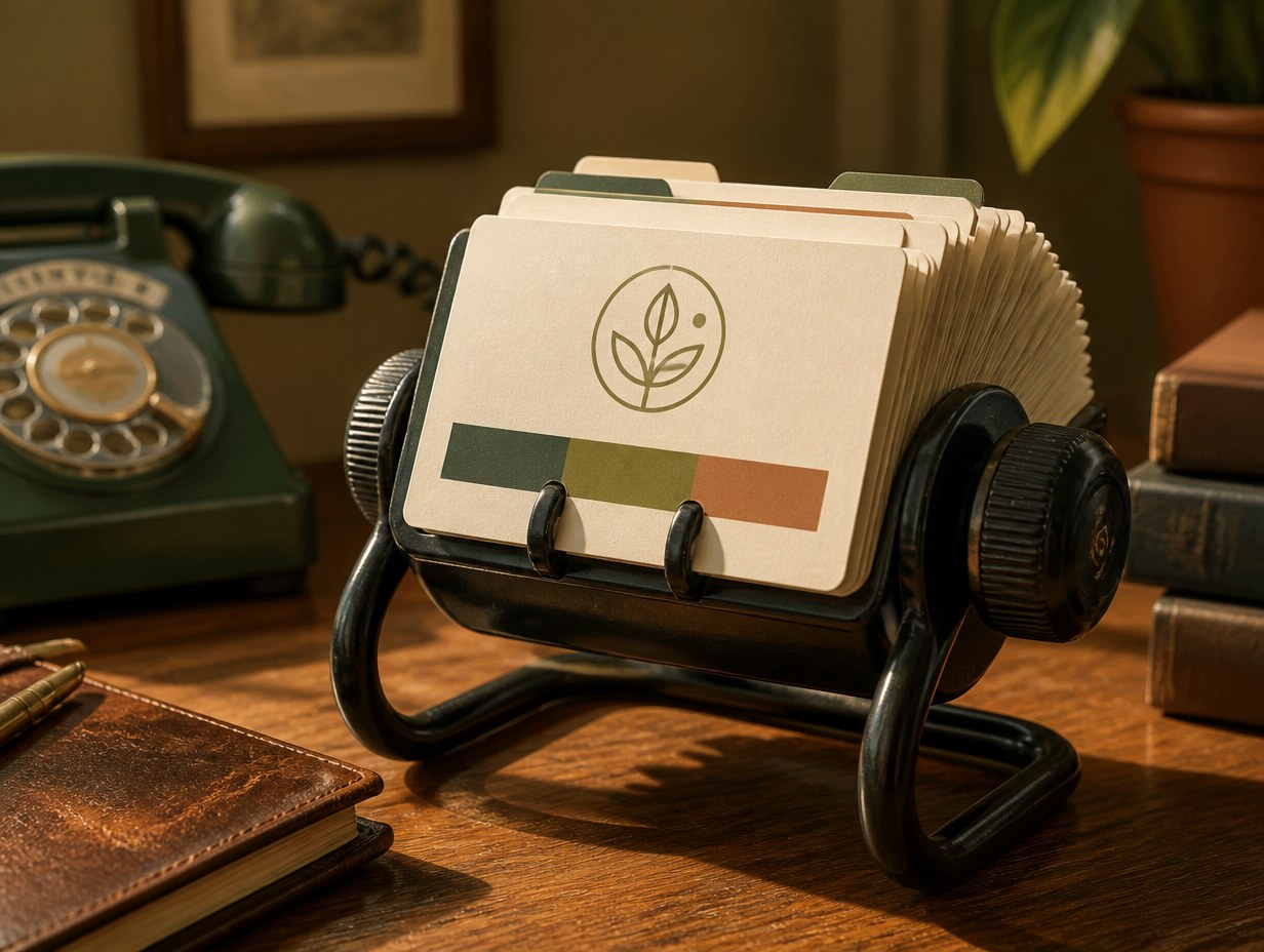 AI-generated rolodex mockup sample