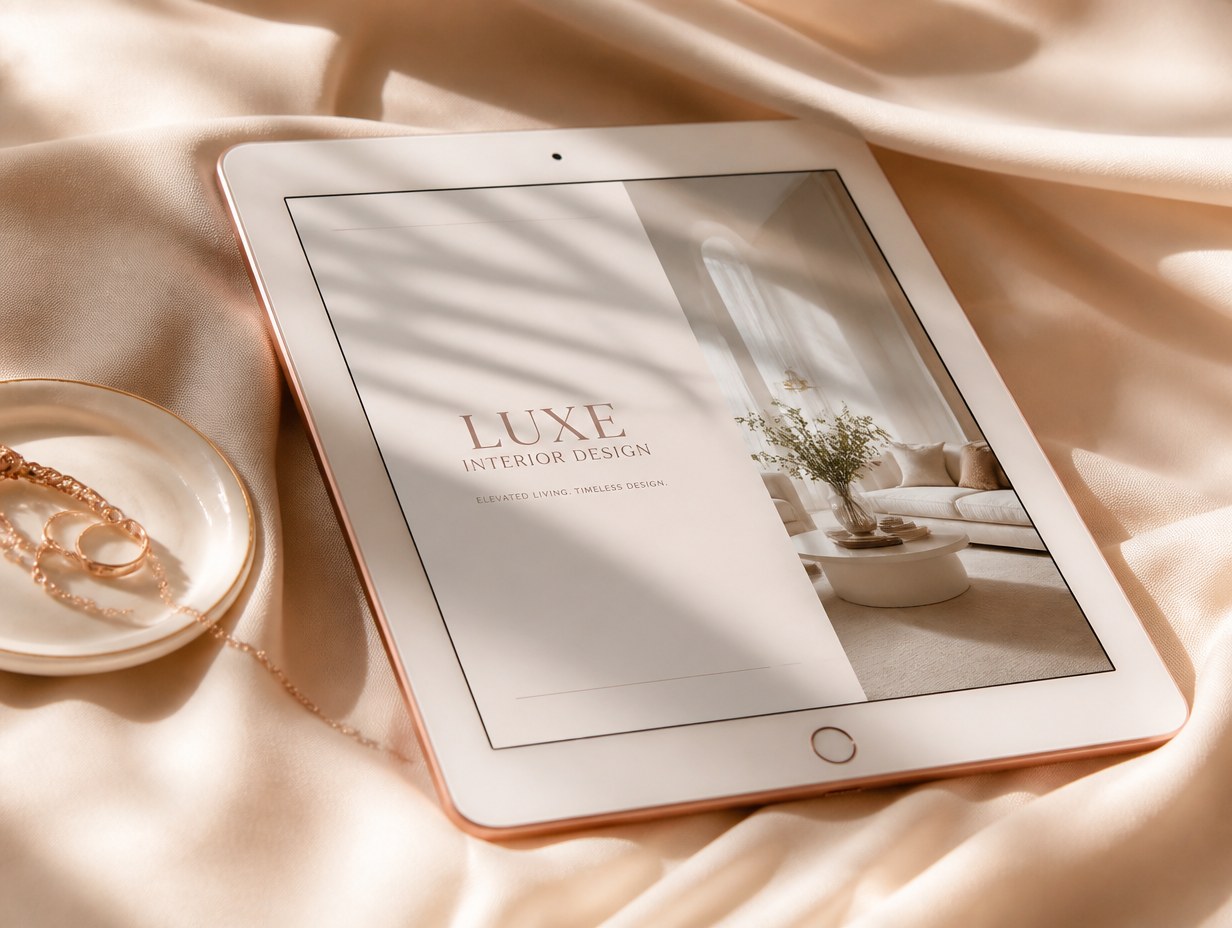 Rose Gold iPad mockup example