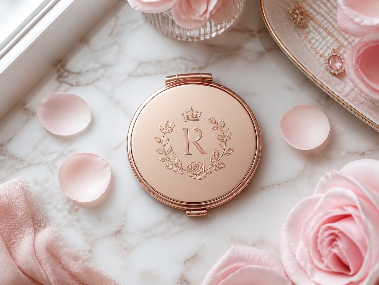 Rose Gold Logo mockup example
