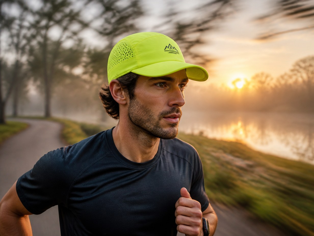 AI-generated running cap mockup sample