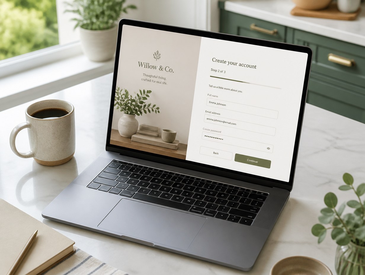 SaaS Signup Flow mockup example