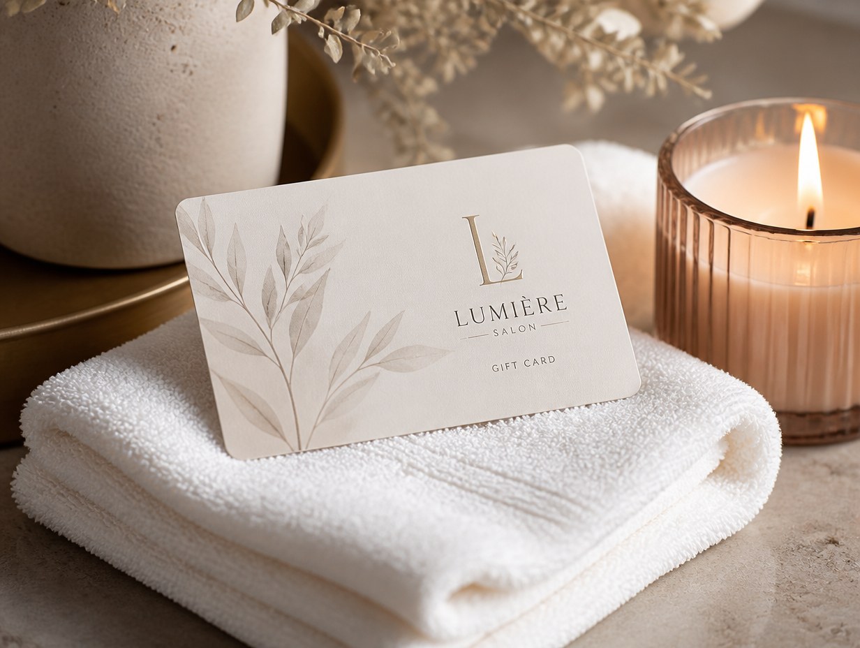 Salon Gift Card mockup example