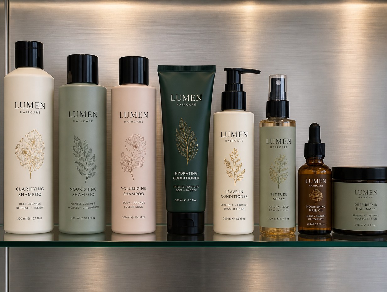 Salon Product Display mockup example