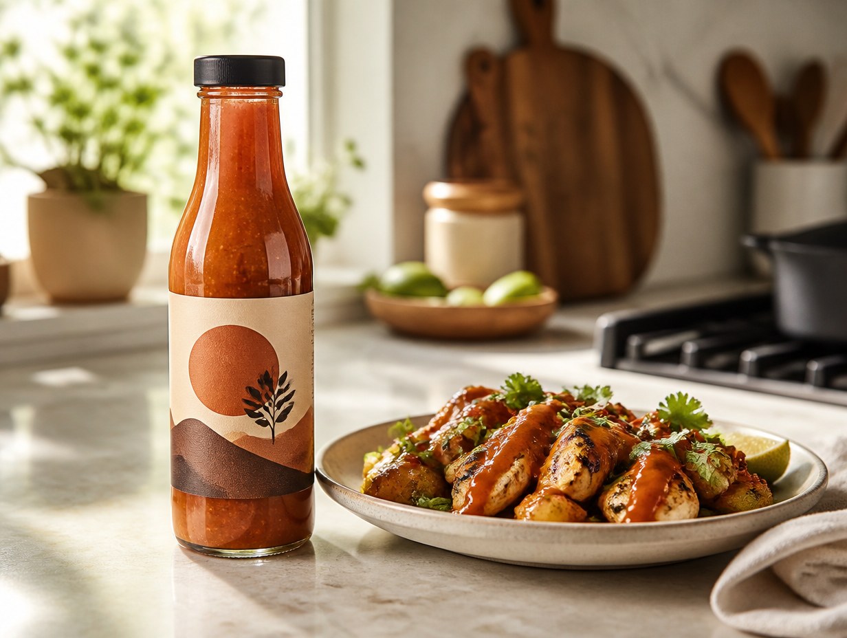Sauce Bottle mockup example