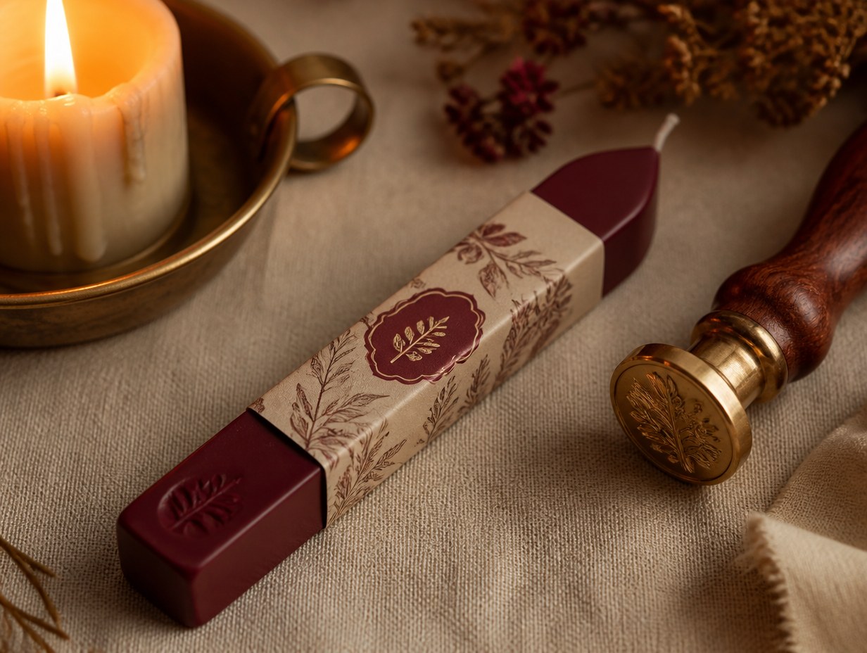 AI-generated sealing wax mockup sample