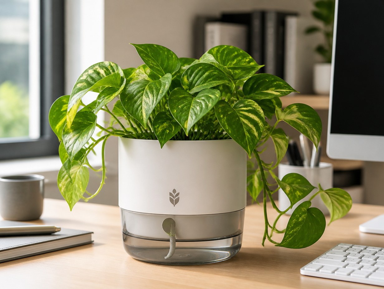 Self-Watering Planter mockup example