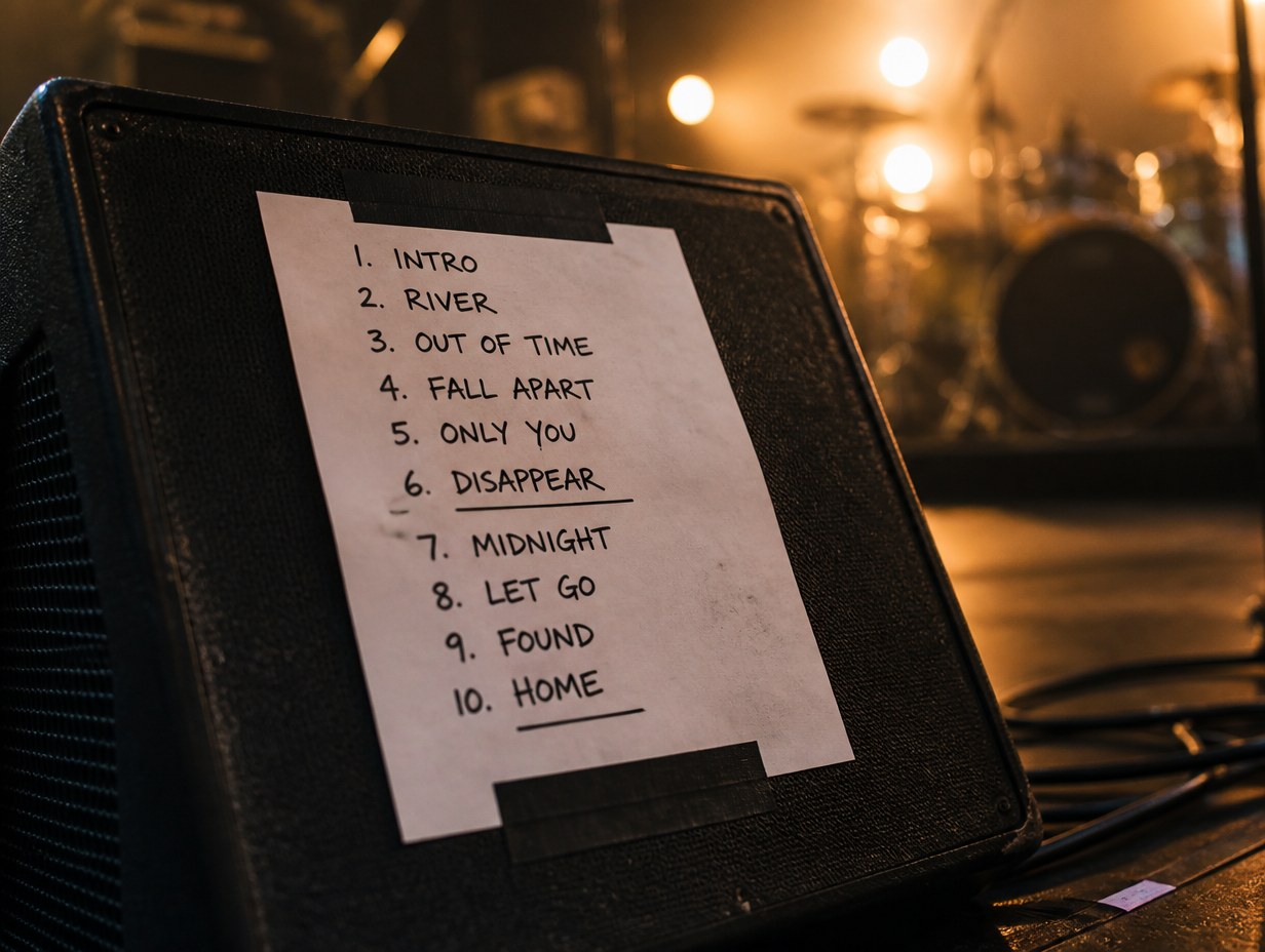 AI-generated setlist mockup sample