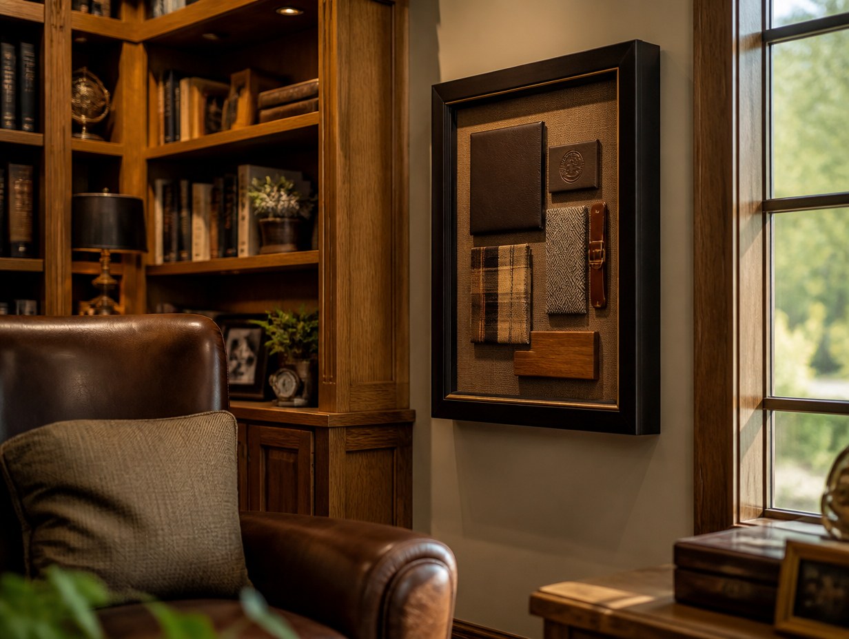 AI-generated shadow box frame mockup sample