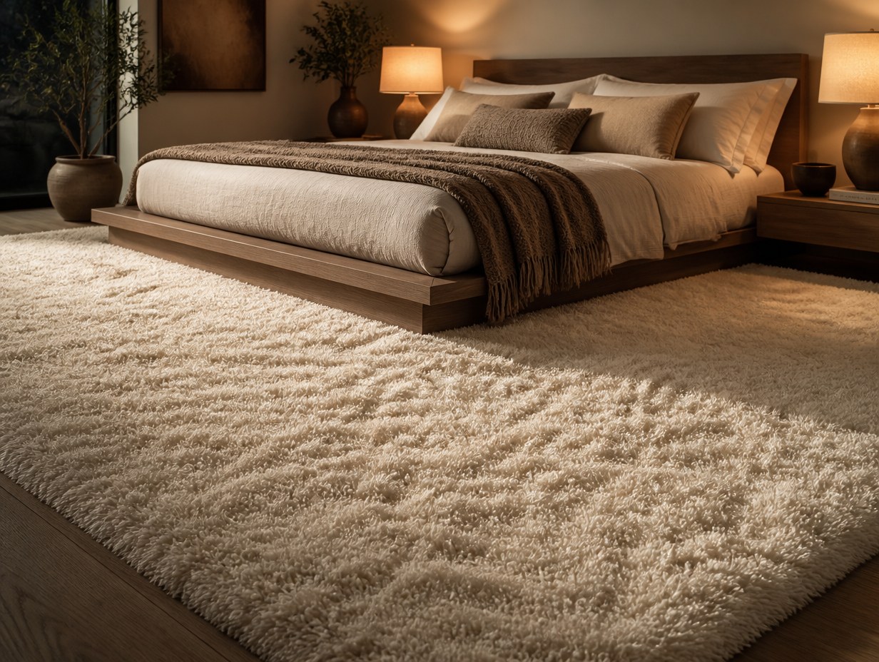 AI-generated shag rug mockup sample