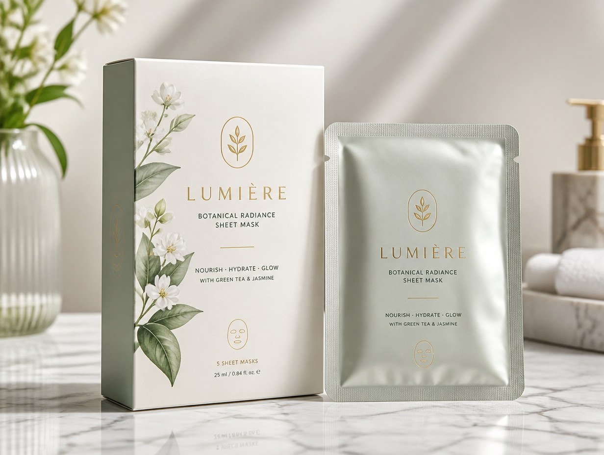 Sheet Mask Box mockup example