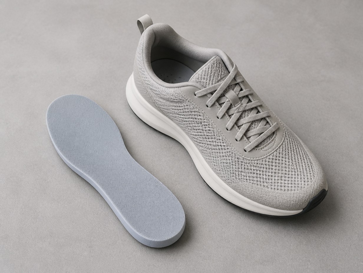 AI-generated shoe insole mockup sample