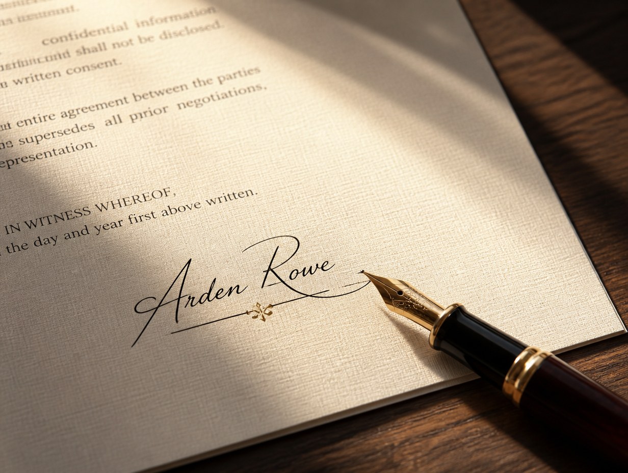 AI-generated signature mockup sample