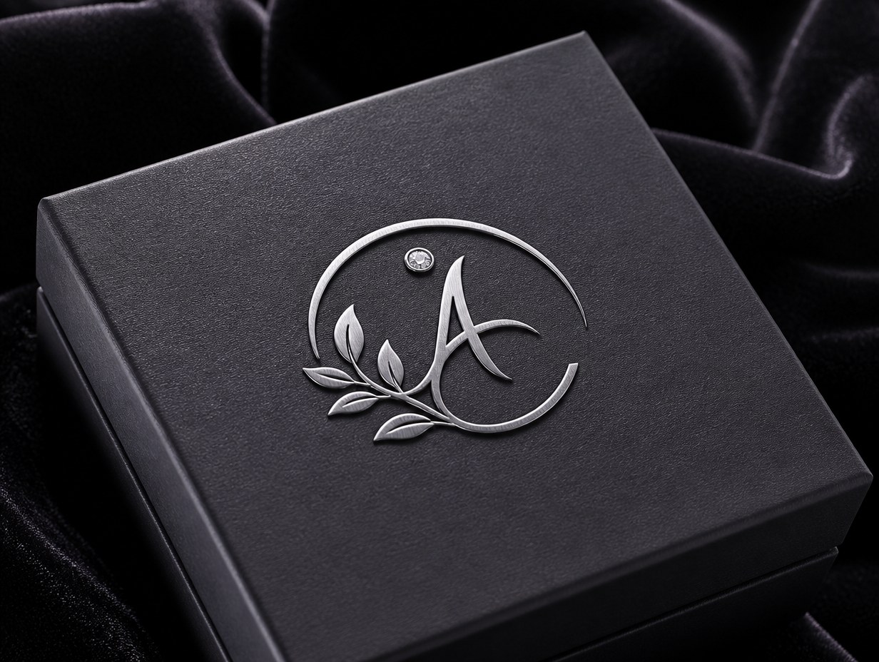 AI-generated silver logo mockup sample