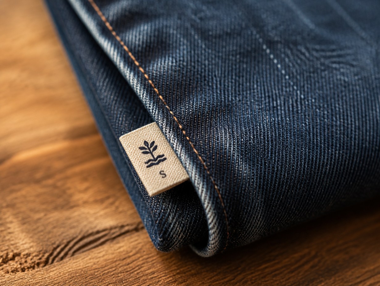 AI-generated size label mockup sample