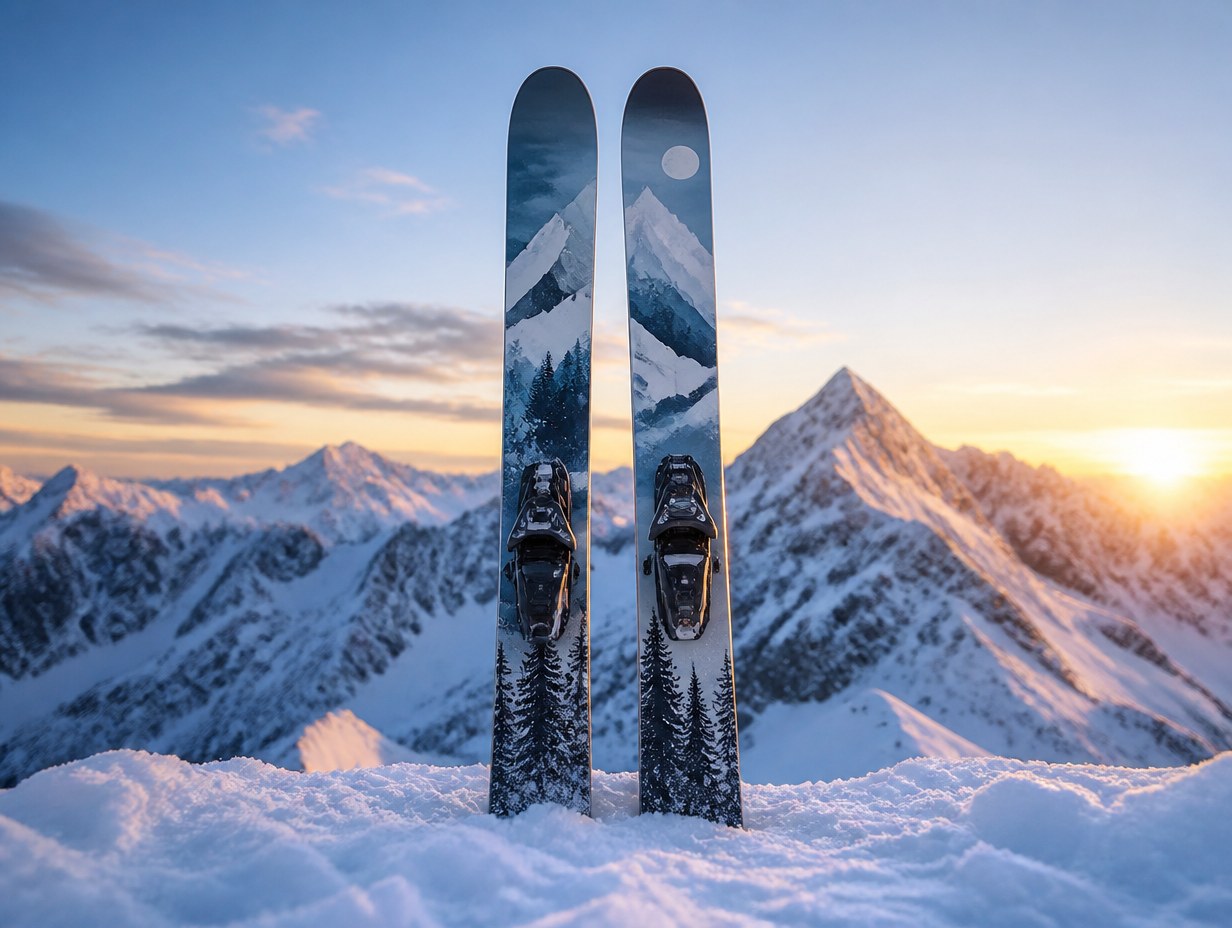 AI-generated skis mockup sample