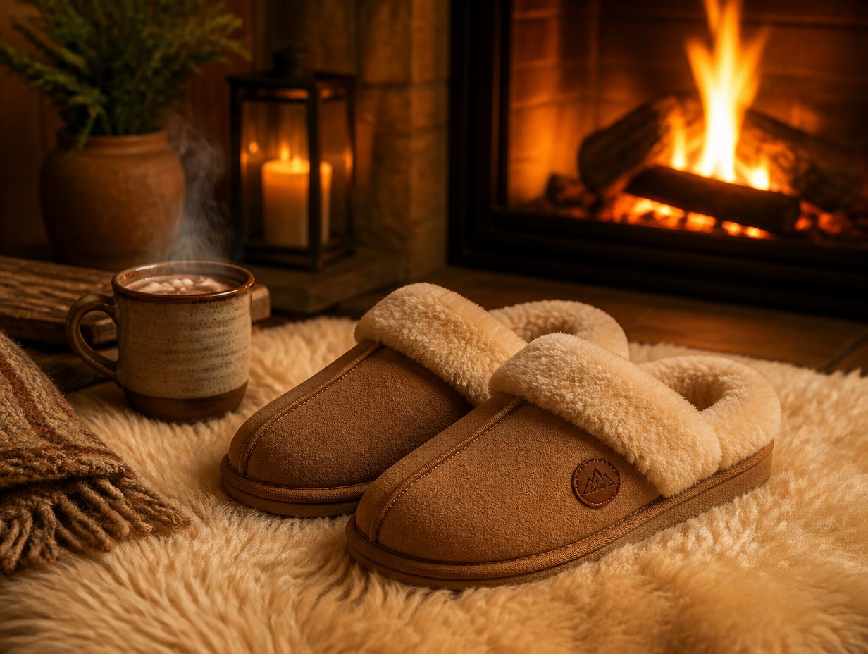 AI-generated slippers mockup sample