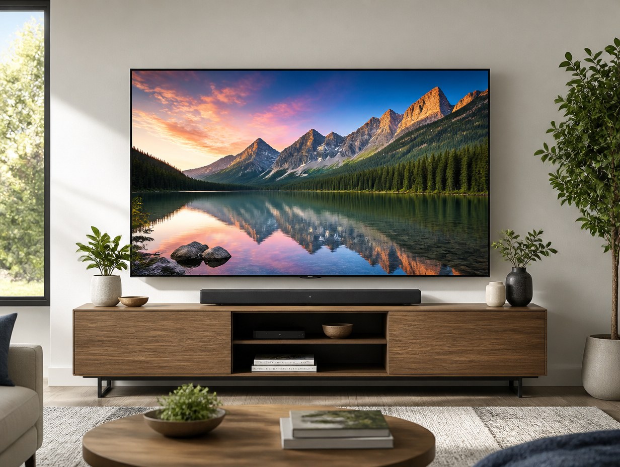 AI-generated smart tv mockup sample