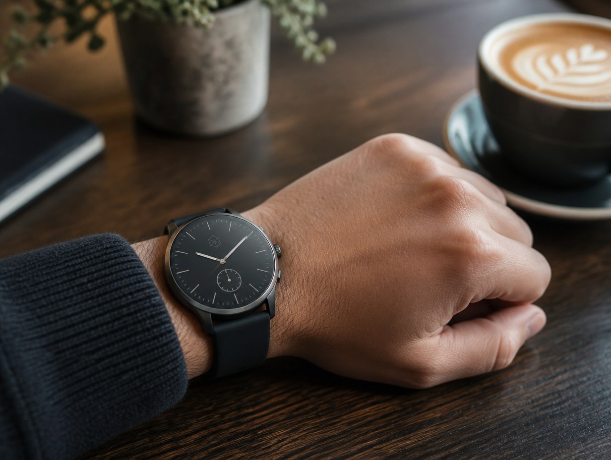 Smartwatch on Wrist mockup example