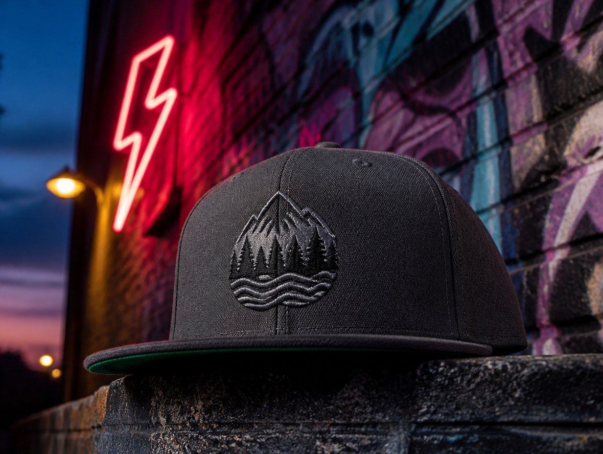 AI-generated snapback mockup sample