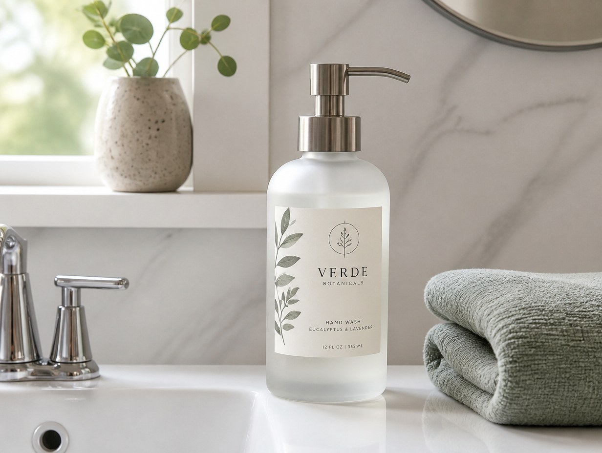 Soap Dispenser Bottle mockup example