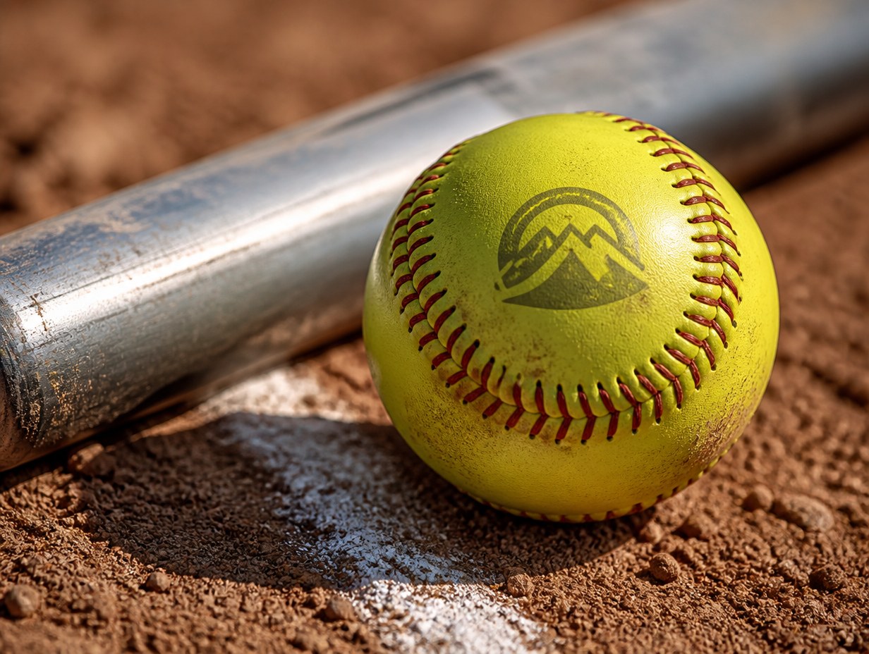 AI-generated softball mockup sample