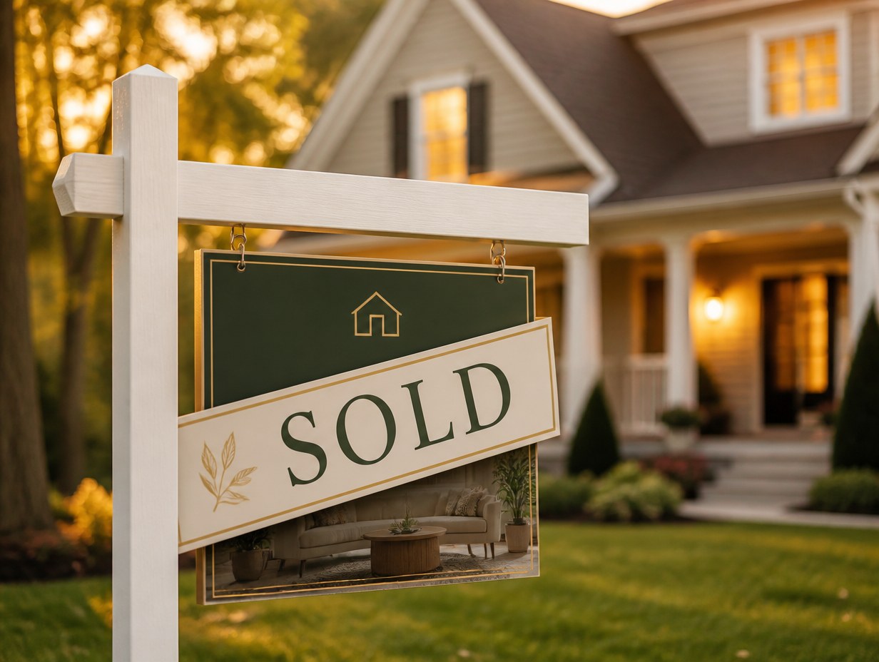 AI-generated sold sign mockup sample