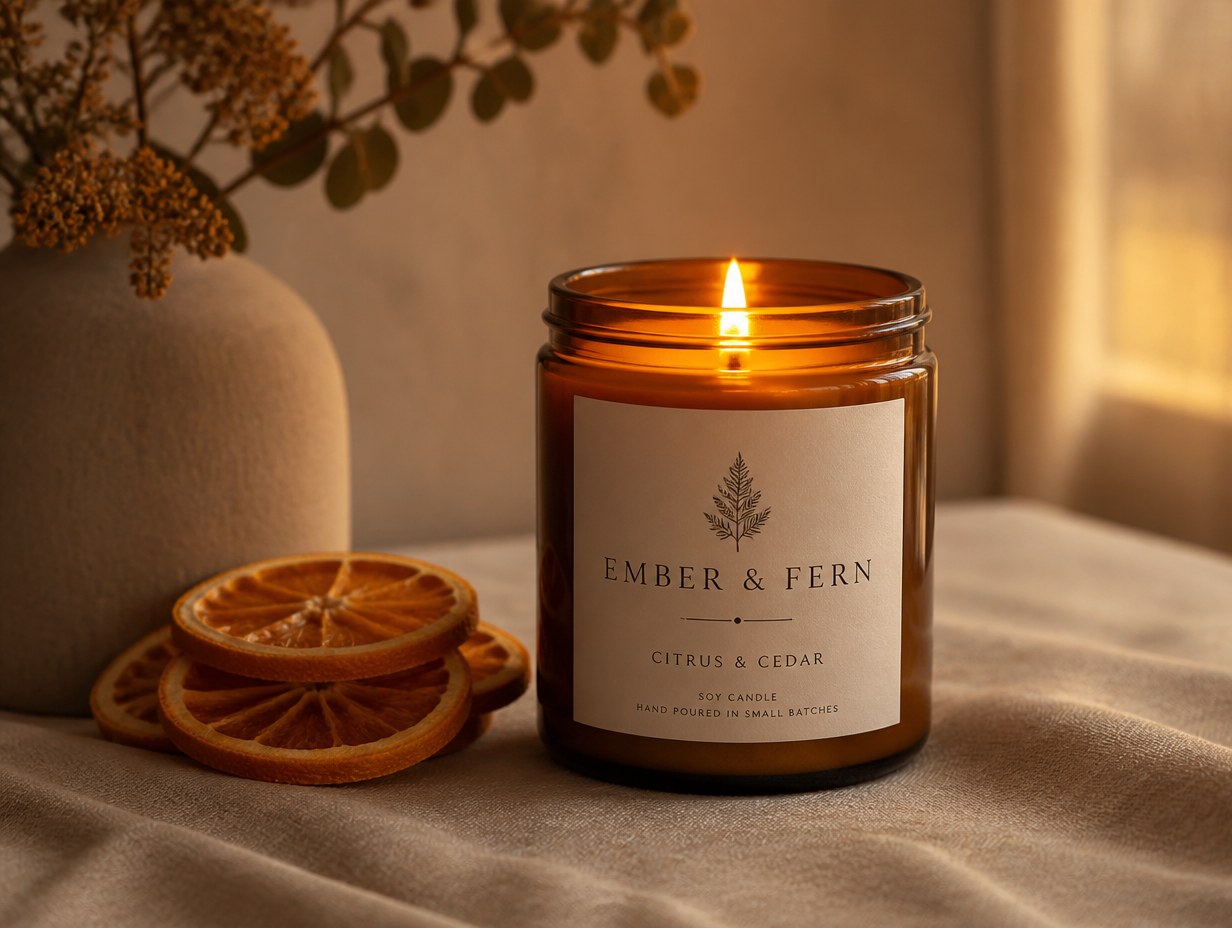 Soy Candle Jar mockup example