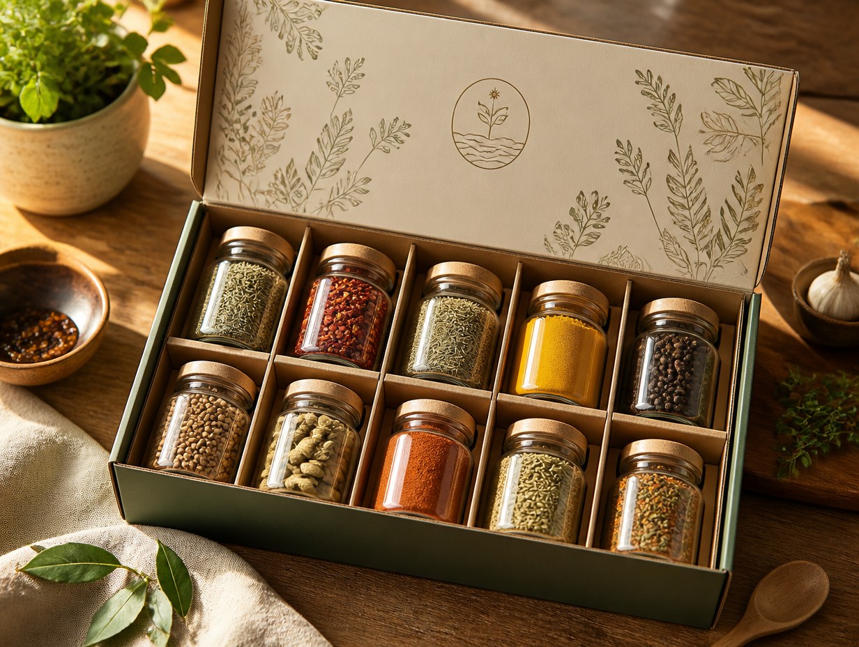Spice Gift Set Box mockup example